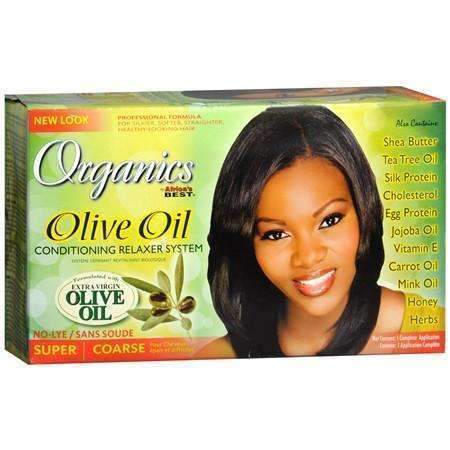 Africa's Best Organics Olive Oil Conditioning No Lye Relaxer System Super - Beautiful Black Hair
