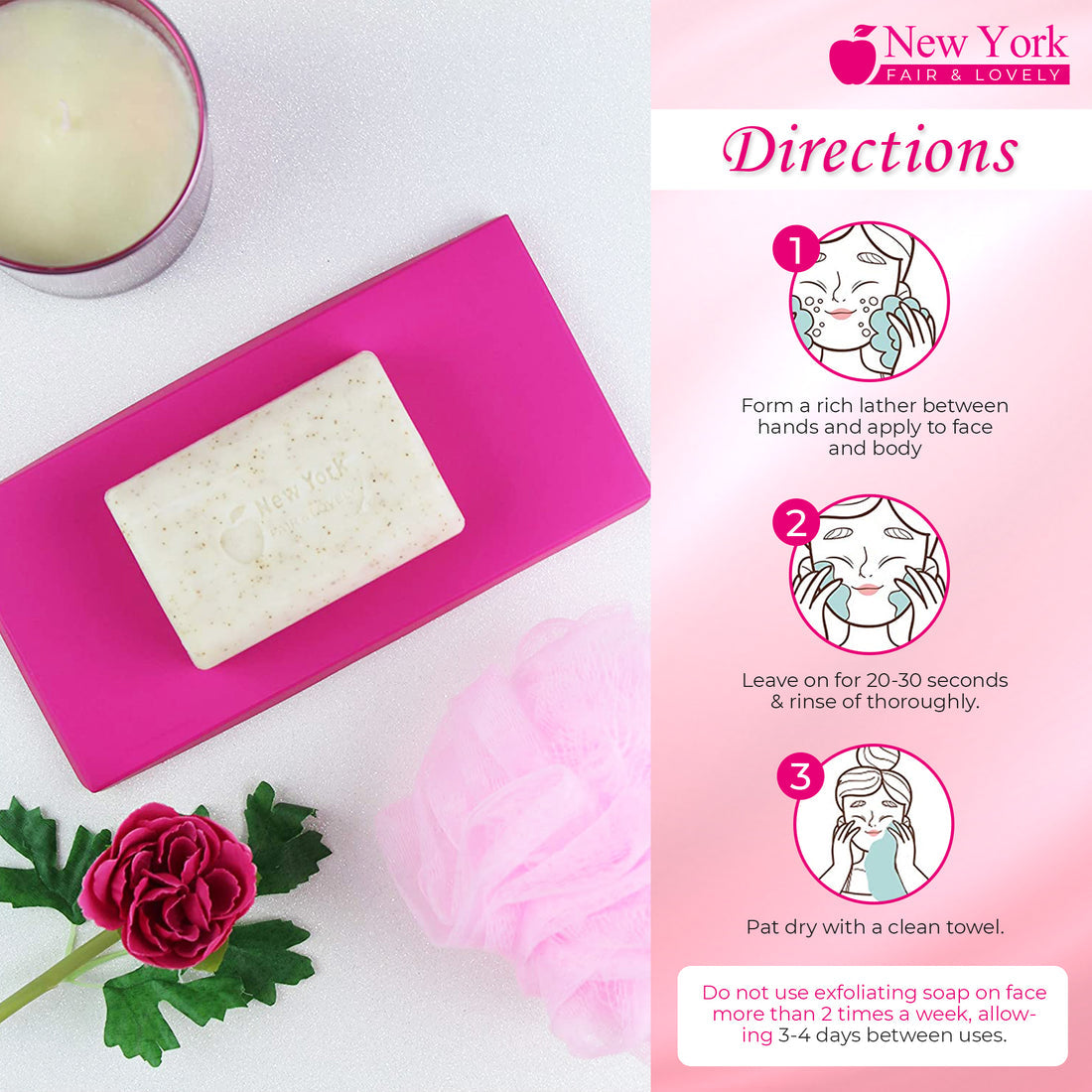 New York Fair & Lovely Exfoliating Soap - Dollar Deals