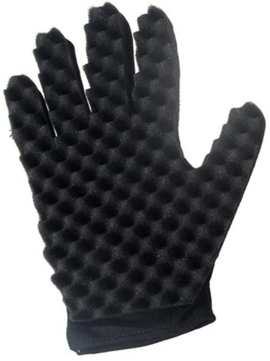 Magic Gold Hair Curling Sponge Brush Glove - Beautiful Black Hair
