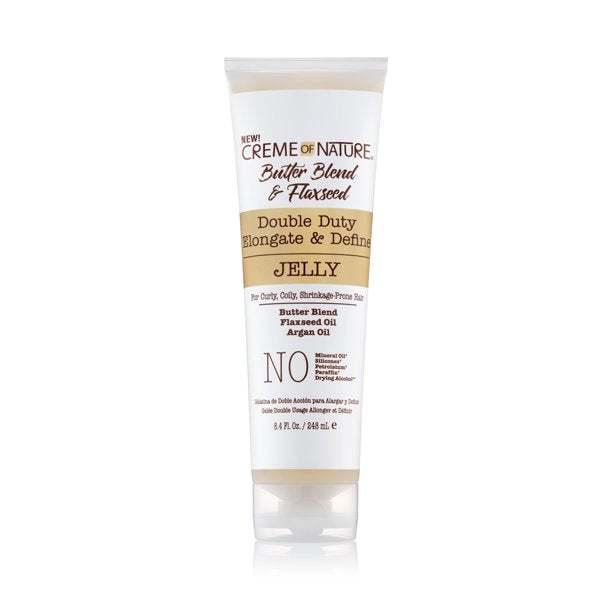 Creme Of Nature Butter Blend & Flaxseed Double Duty Elongate & Define Jelly