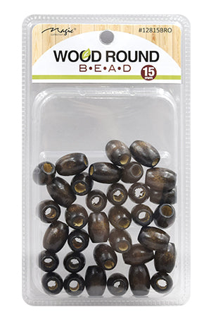 Magic Collection Wood Round Beads - Large Dark Brown #12815BRO