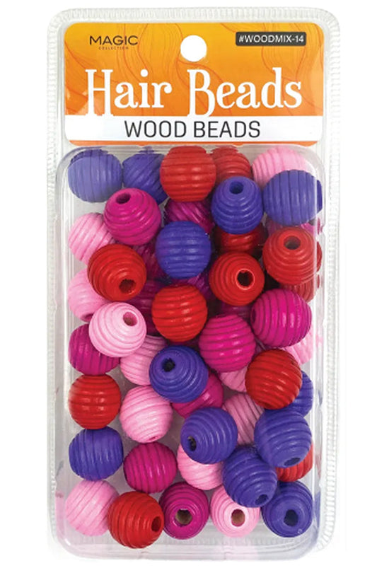 Magic Collection Hair Beads Wood Beads - #WOODMIX14