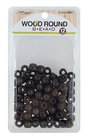 Magic Collection Wood Round Beads - Medium Dark Brown #12816BRO