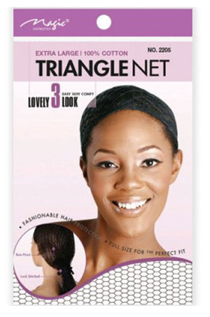 Magic Collection Extra Large Cotton Triangle Net - Beautiful Black Hair
