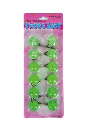Sweet Kids Hair Baubles - Round #XL22 Crystal Green Mix