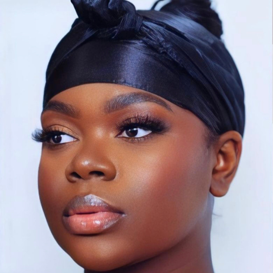 Broadus Collection Headwrap Scarf 60"X15" - Black