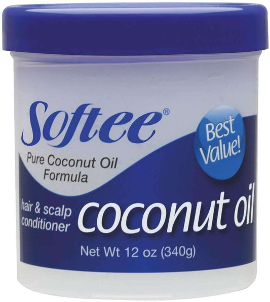 Softee Coconut Oil Hair & Scalp Conditioner 12oz - Beautiful Black Hair