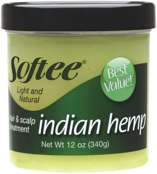 Softee Indian Hemp Hair & Scalp Treatment 12oz - Beautiful Black Hair