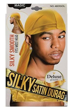 Magic Collection Silky Satin Durag #4801 Gold - Beautiful Black Hair