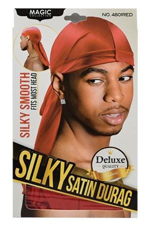 Magic Collection Silky Satin Durag #4801 Red - Beautiful Black Hair
