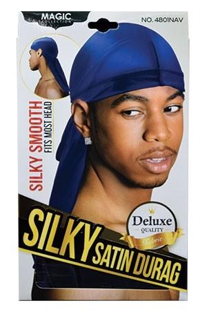Magic Collection Silky Satin Durag #4801 Navy - Beautiful Black Hair