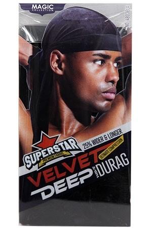 Magic Collection Velvet Deep Wave Durag #4803 Black - Beautiful Black Hair