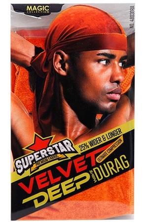 Magic Collection Velvet Deep Wave Durag #4807 Orange - Beautiful Black Hair