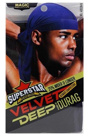 Magic Collection Velvet Deep Wave Durag #4803 Navy - Beautiful Black Hair