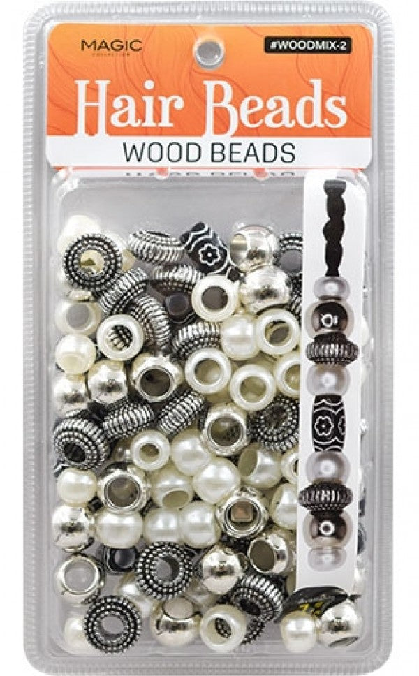 Magic Collection Hair Bead & Wood Bead Mix #2 - Beautiful Black Hair