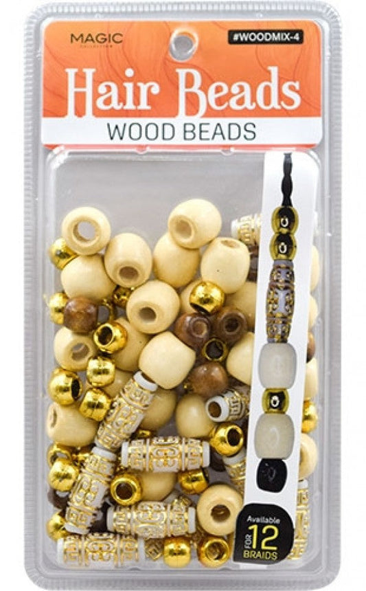 Magic Collection Hair Bead & Wood Bead Mix #4 - Beautiful Black Hair