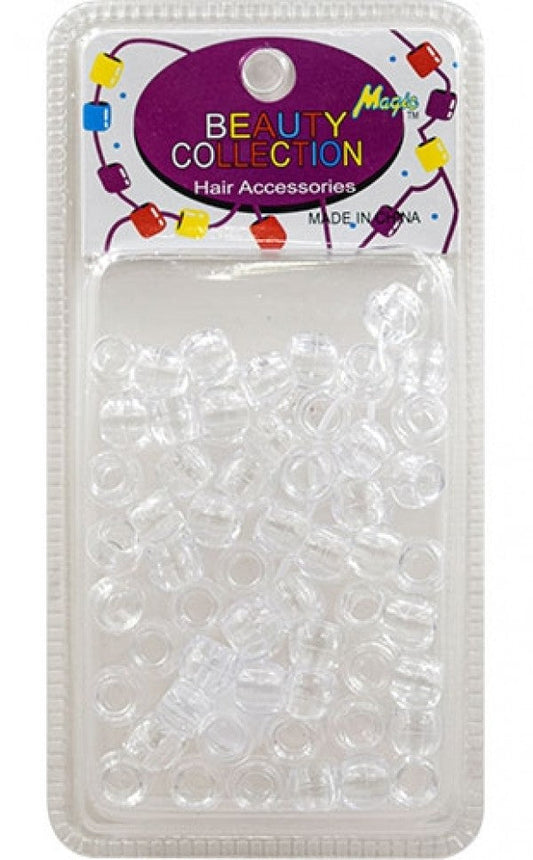 Beauty Collection Round Medium Hair Beads - Crystal #70CRY