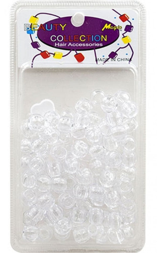 Beauty Collection Round Medium Hair Beads - Crystal Jumbo Pack #TONCLE