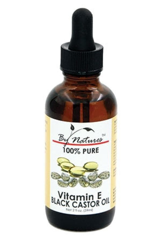 By Natures 100% Pure Vitamin E & Black Castor Oil - Beautiful Black Hair