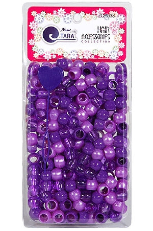 Tara Large Hair Beads - Purple Jumbo Pack Mix #9038 - Beautiful Black Hair