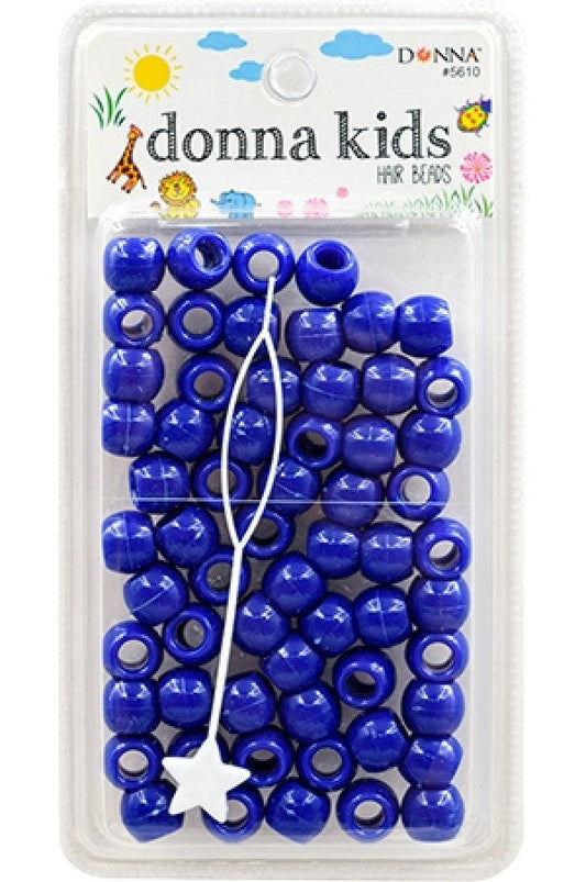Donna Kids Medium Hair Beads - Blue #5610