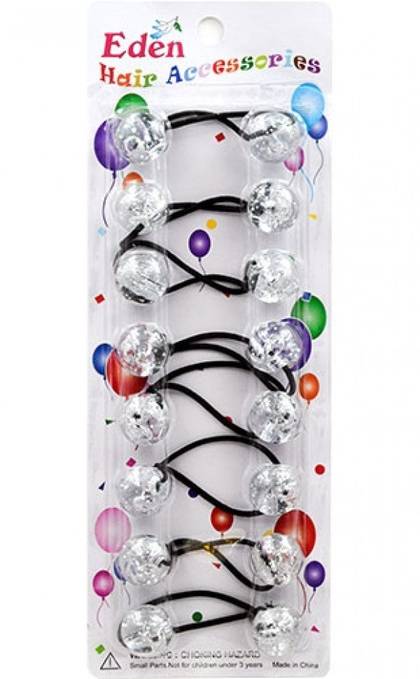 Eden Hair Baubles - Clear w/ Silver Glitter #LB20SG