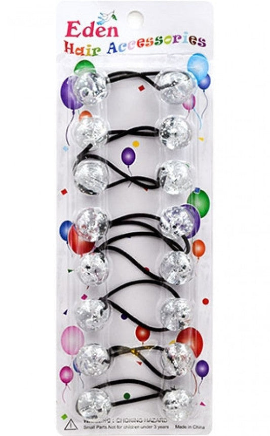Eden Hair Baubles - Clear w/ Silver Glitter #LB20SG