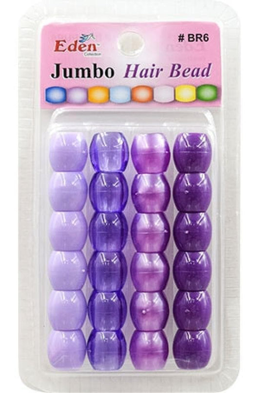 Eden Jumbo Hair Beads - Purple Tone #BR6PUR6 - Deluxe Beauty Supply