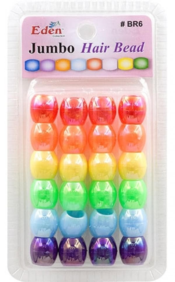 Eden Jumbo Hair Beads - Assorted #BR6-AAB - Beautiful Black Hair