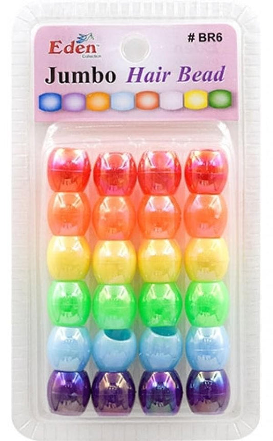 Eden Jumbo Hair Beads - Assorted #BR6-AAB - Beautiful Black Hair