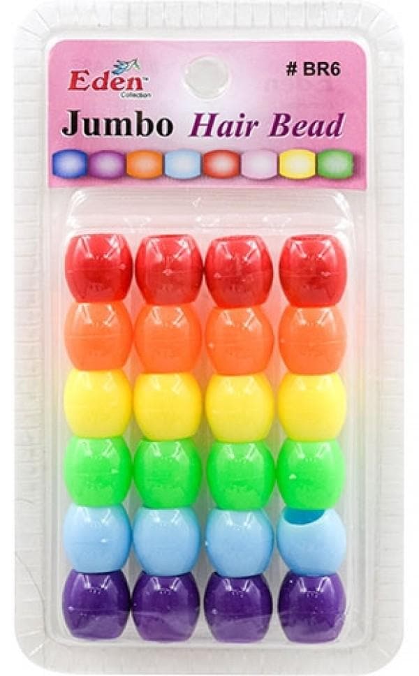 Eden Jumbo Hair Beads - Assorted #BR6-AST - Beautiful Black Hair