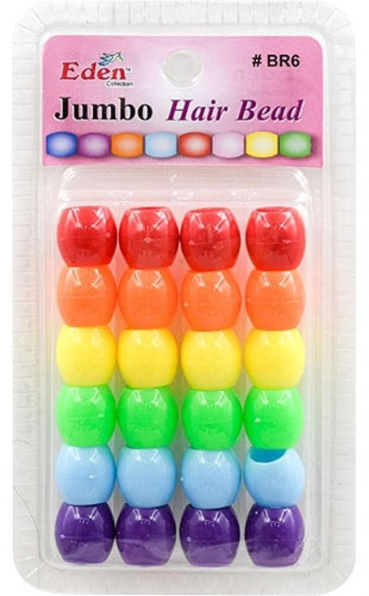 Eden Jumbo Hair Beads - Assorted #BR6-AST - Beautiful Black Hair