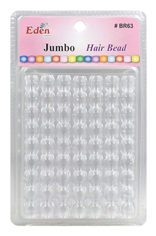 Eden Jumbo Hair Beads - Clear #BR63C