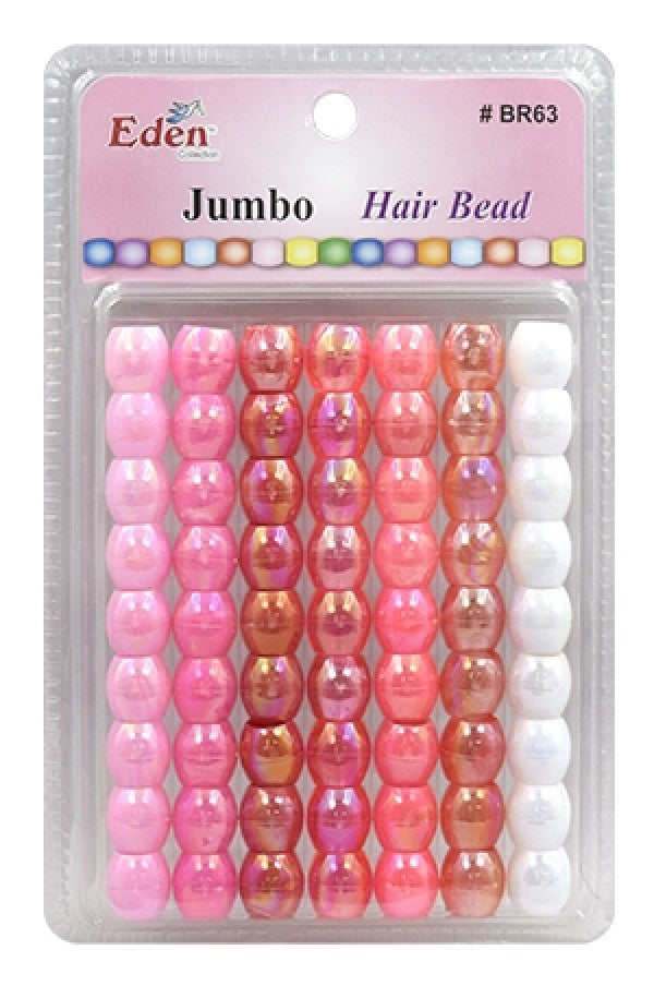 Eden Jumbo Hair Beads - Glossy Pink Tone #BR63P6AB