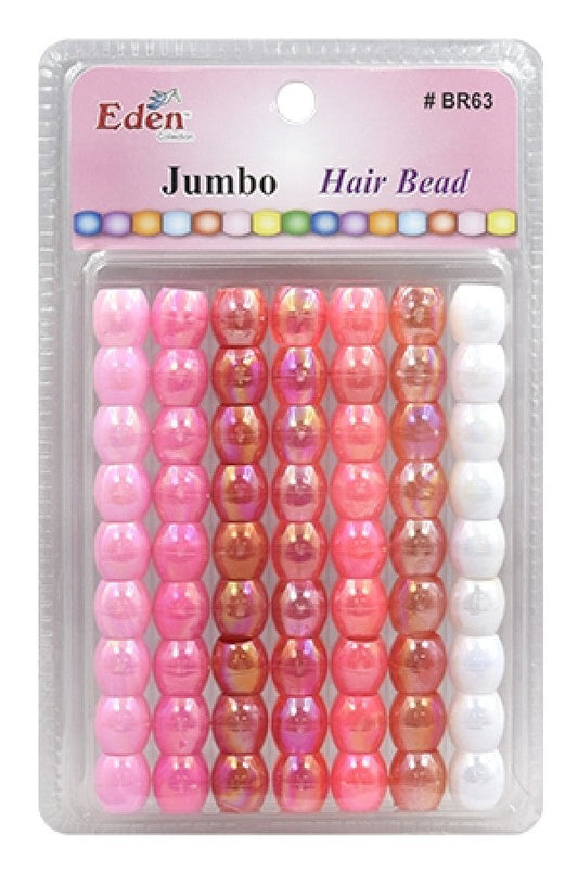 Eden Jumbo Hair Beads - Glossy Pink Tone #BR63P6AB