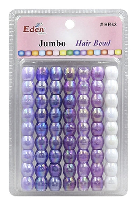 Eden Jumbo Hair Beads - Glossy Purple Tone #BR63PR6AB