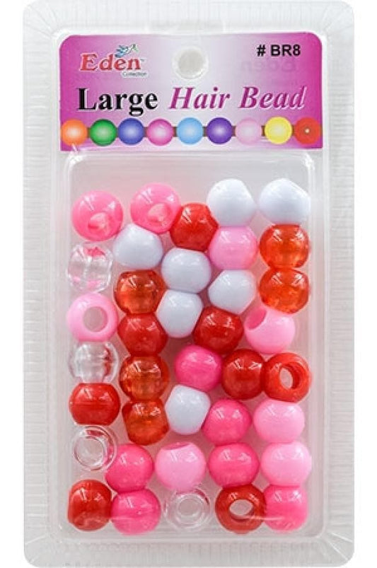 Eden Large Hair Beads - Pink Tone Mix #BR8PNK6 - Deluxe Beauty Supply