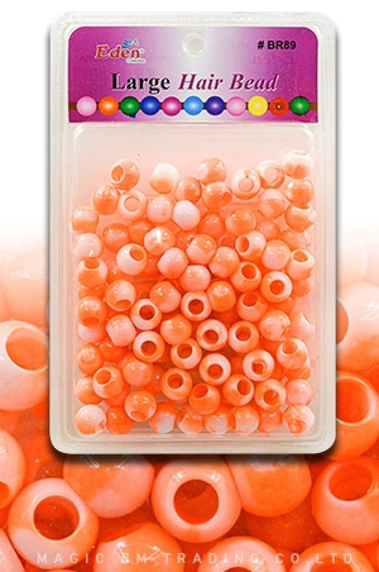 Eden Large Hair Beads Jumbo Pack - Orange Two-Tone #BR89WORA