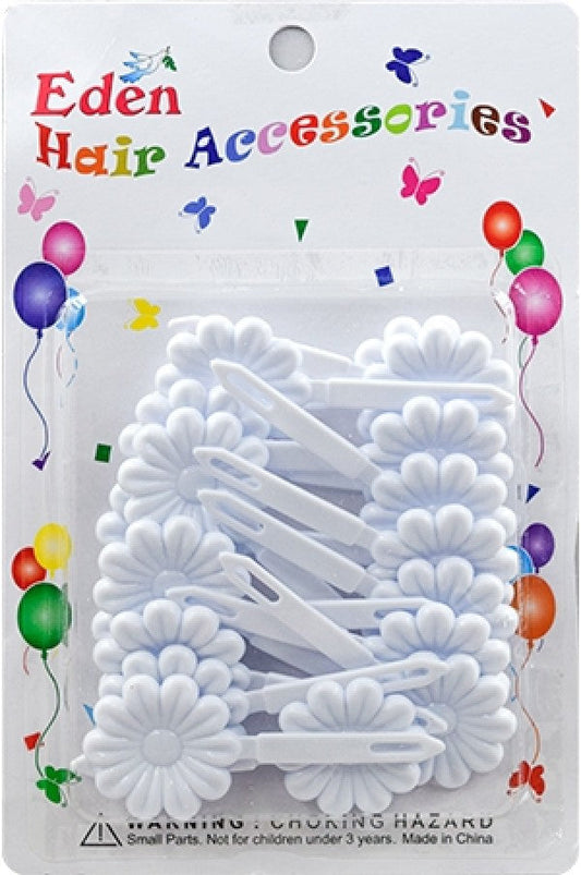 Eden Hair Barrettes - Flower White #FB-W