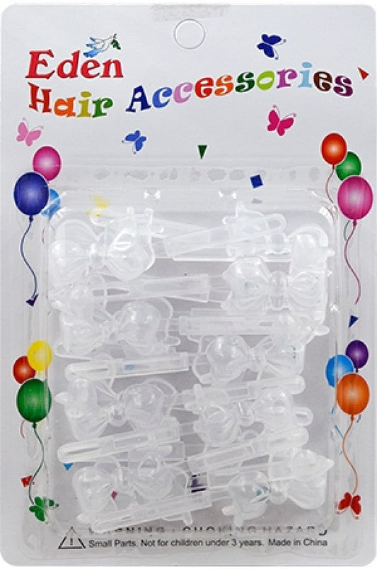 Eden Hair Barrettes - Bow Tie Clear #TB-C
