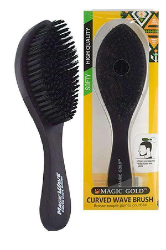 Magic Gold Soft Curved Wave Brush #6809 - Beautiful Black Hair