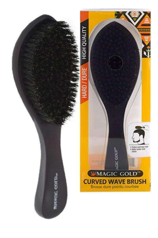 Magic Gold Hard Curved WaveBrush #6810 - Beautiful Black Hair