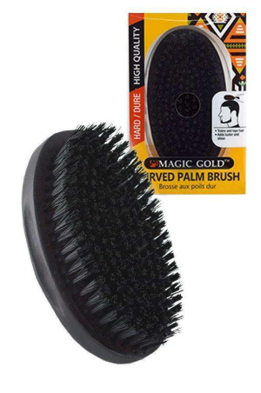 Magic Gold Hard Curved Palm Brush #6812 - Beautiful Black Hair