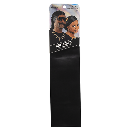 Broadus Collection Headwrap Scarf 60"X15" - Black