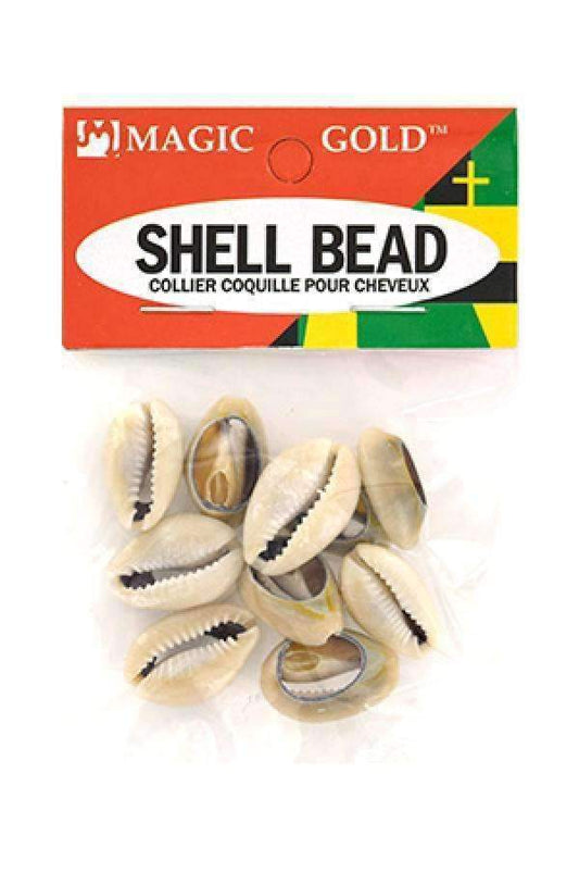 120 Magic Gold Shell Beads - Large Dark Ivory #6999 - Beautiful Black Hair