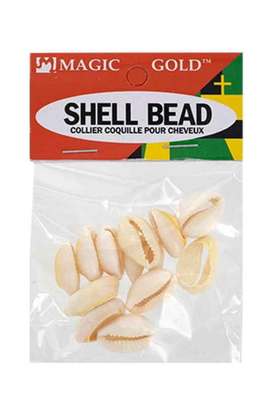 144 Magic Gold Shell Beads - Small Ivory #7002 - Beautiful Black Hair