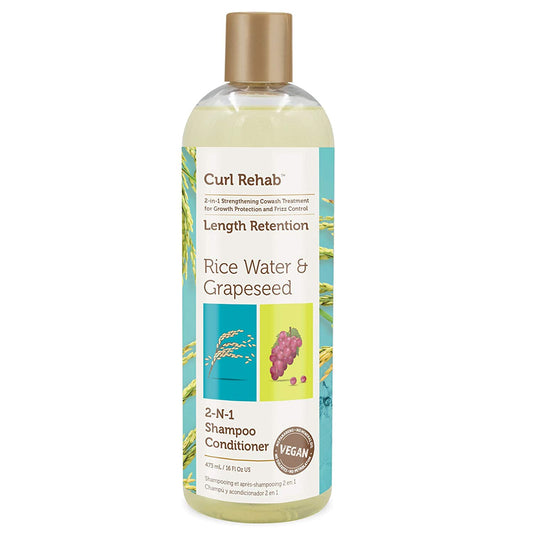 Curl Rehab Length Retention Rice Water & Grapeseed 2-N-1 Shampoo Conditioner