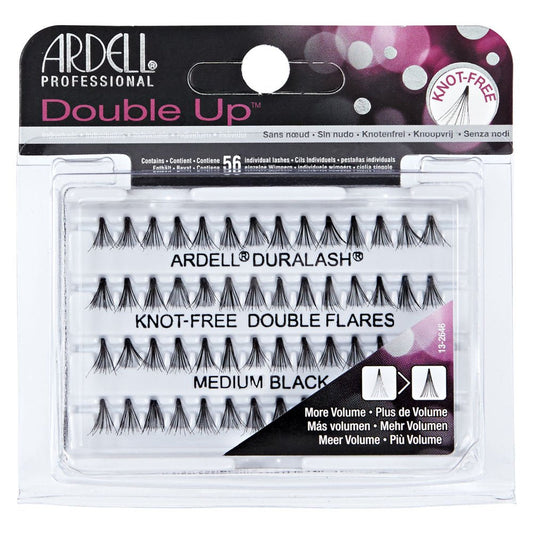 Ardell Double Up Individual Lashes - Knot-Free Double Flares Medium Black