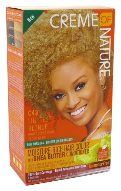 Creme Of Nature Moisture-Rich Hair Color - C43 Lightest Blonde - Beautiful Black Hair