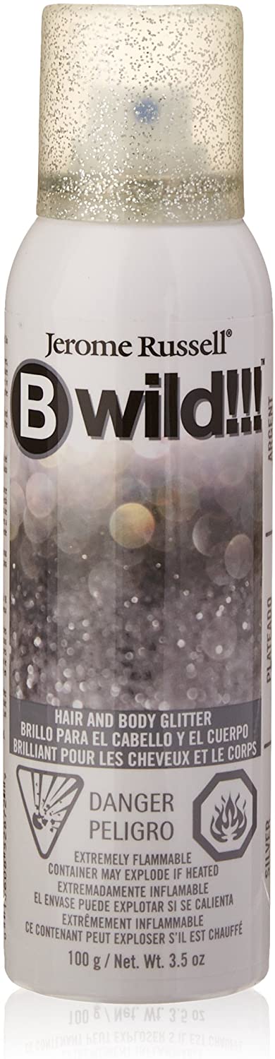 Jerome Russel Bwild Temporary Hair & Body Glitter - Silver - Beautiful Black Hair